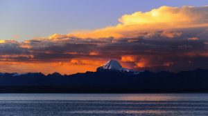 Sunset during Kailash Mansarovar Yatra