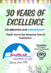 Kailash Journeys 30 years of service Aniversary